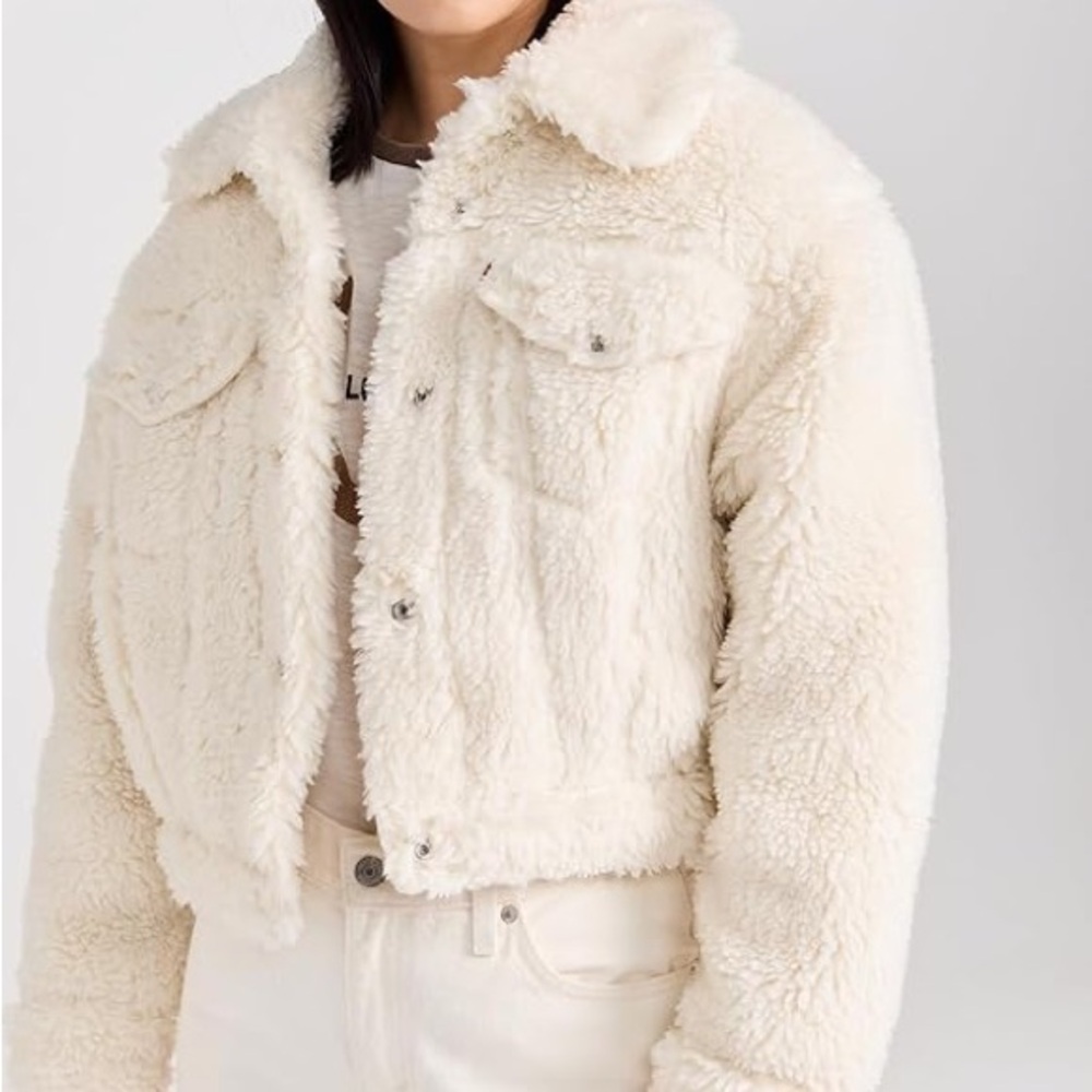 Levi's Women's Off-White Teddy Jacket